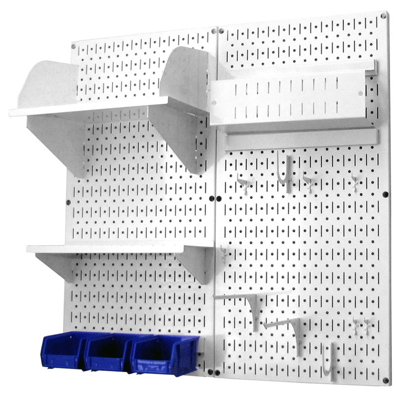 Hobby Craft Pegboard Organizer Storage Kit, White