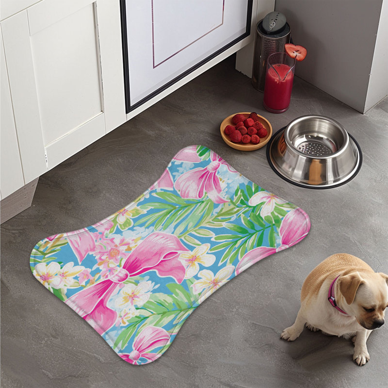 Flower and Ribbon Designs - Tapis d'alimentation en os 1 pièce