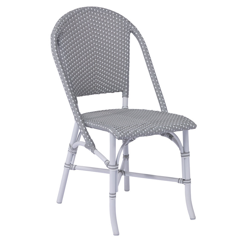 Chaise d'appoint Sofie, Gris à pois blancs