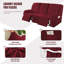 Housse pour fauteuil inclinable à coussins carrés/rectangulaires-245939422