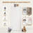 84"H × 36"W 5-Paneled White Solid Manufactured Wood Barn Door with Installation Hardware Kit (Assembly Required)-98547042