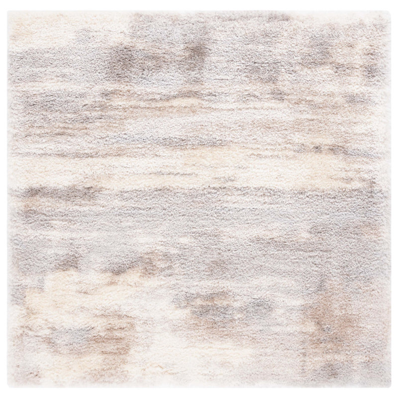 Cloud Shag Performance Abstract Rug, Square 6'7"