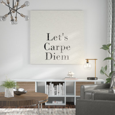 LET’S carpe diem-impression d’art textuel sur toile tendue