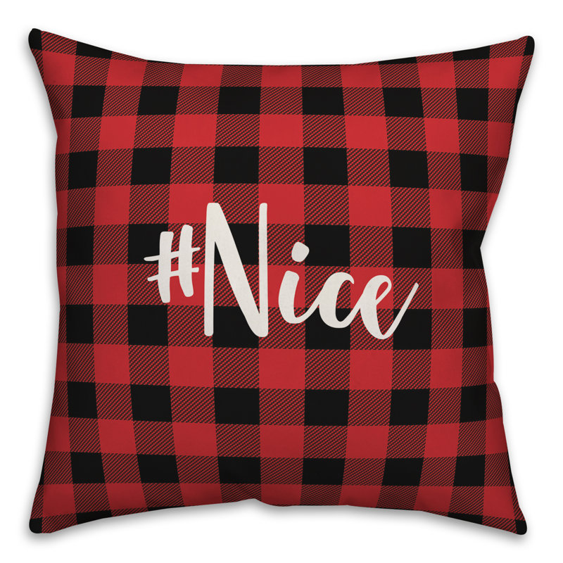 Plaid Reversible Throw Pillow, Pillow Cover