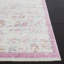 Tapis viscose rose / crème