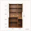 Armoire de cuisine haute avec 6 portes, tablettes ouvertes et tiroir-1689211054