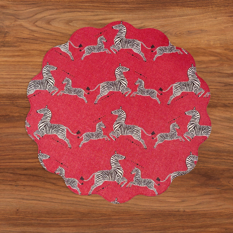 Vida Round Placemats, Animal Print
