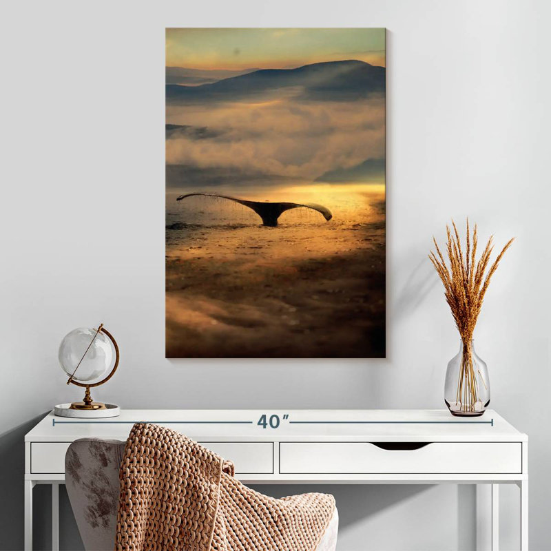 Brampt Alaska Whale Tail Dive, 30" H x 20" W