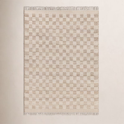 Tali Hand-Woven Checkered Jute Rug