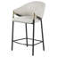 Chaise de comptoir rembourrée en tissu Chadwick beige (ensemble de 2)