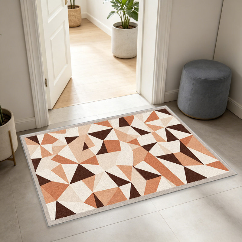 Fragmented Triangle   area rugs for Living Room, Soft and Comfortable, Suitable for all seasons, easy to maintain, machine washable Indoor floor mat, Under Table Farmhouse suitable for Bedroom, Dining Room, Study,  Balcony, Home Decor Patio