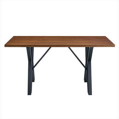 Abreha Faux Wood Rectangular Dining Table