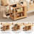 27.5"-36.2"Drop Leaf Expandable Rolling Coffee Table with Double Storage Shelves, Foldable Side Dining Cart for Small Space Living Room-1628801951
