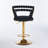 Wardat Set of 2 Bar Chair with Golden Iron Tube Legs-610765585