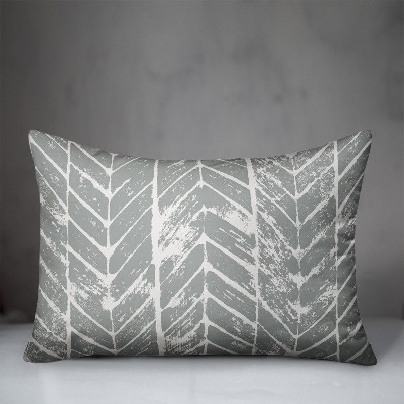 Geometric Throw Pillow, Gray