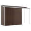 Broghin Garden Shed with Extended Roof Outdoor Tool Shed Storage Shed Steel-1026969118