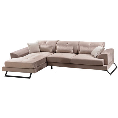 Upholstered L-Shaped Sectional Left Hand Facing
