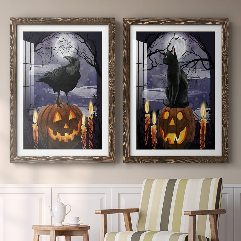 «Midnight Magic I-Premium», reproduction encadrée prête à être accrochée, Noyer, H 31,5 po x l 88 po x P 1,5 po