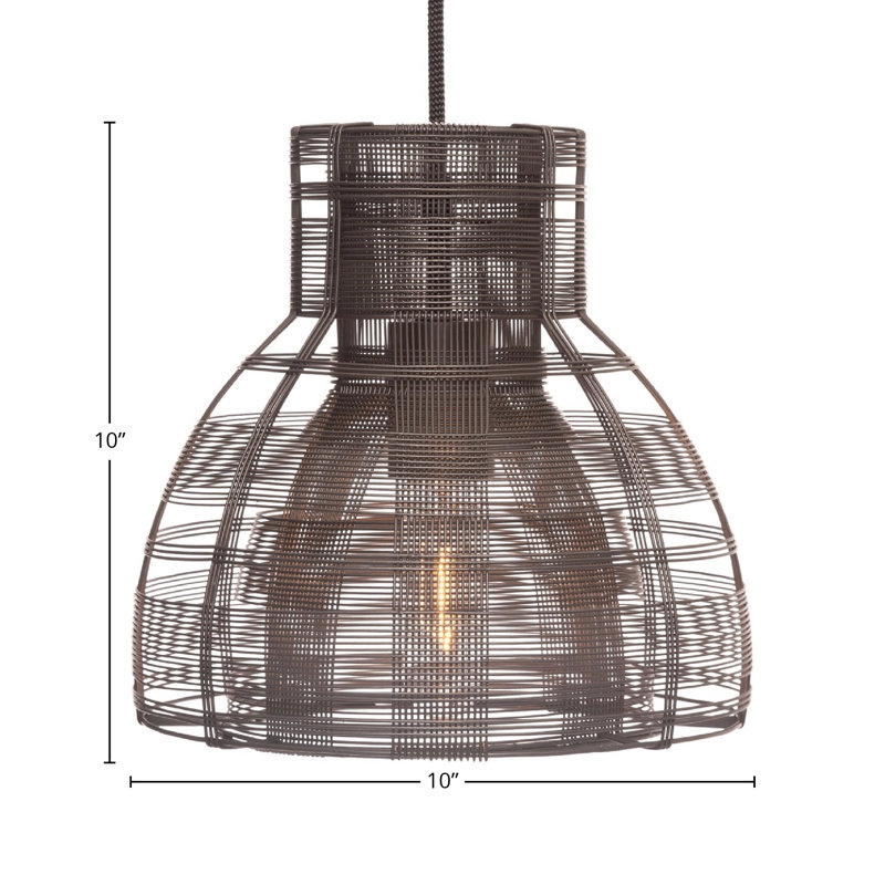 Mini Dark Gray Galvanized Iron Pendant Light