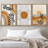 Mid-Century Geometric Sun Desert Plants - 3 Piece Floater Frame Graphic Art Set on Canvas-73721073-73721076