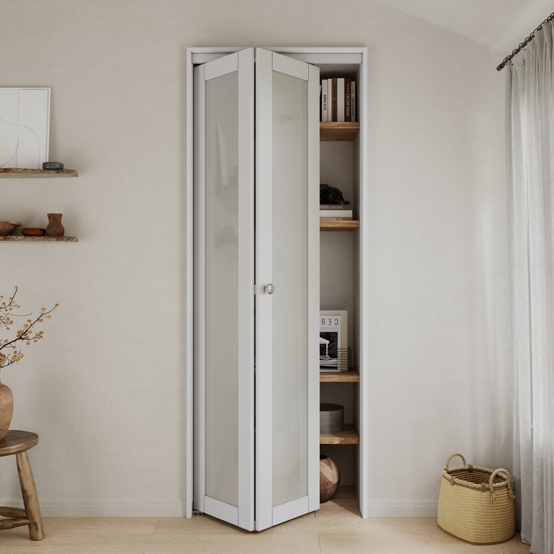 Porte pliante en verre manufacturé 1-Lite, 32 po x 80 po