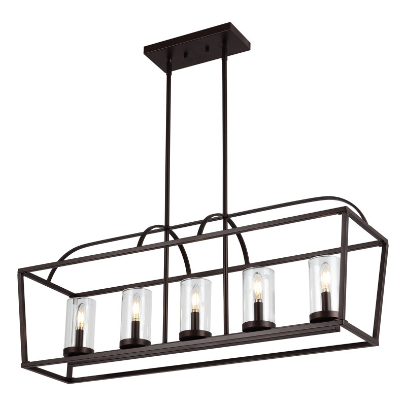 5 - Light Iron Dimmable Lantern Chandelier