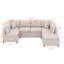 Canapé modulaire surdimensionné de 117,3 po, canapé en forme de U, canapé-lit coulissant avec deux coussins décoratifs, canapé modulaire en forme de U-1040694025