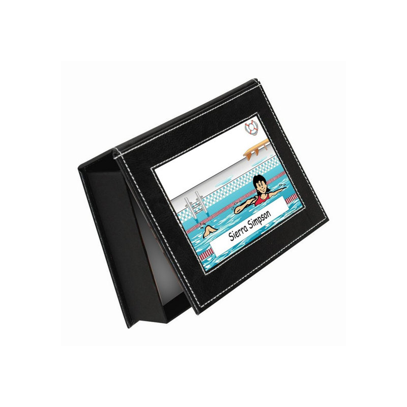 Boîte à mémoire de trophée personnalisé ntt nageur