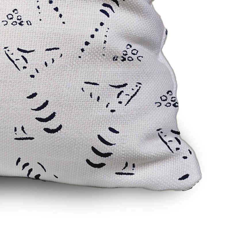 Housse de coussin rectangulaire d’extérieur/insert, Bleu marine, 20 po X 20 po