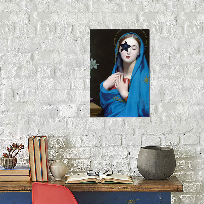 « the starchild », impression sur toile, H 26 po x l 18 po x P 1,5 po, Toile tendue
