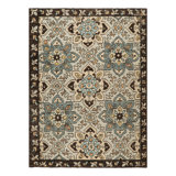 Rug & Kilim’S Caucasian Style Custom Rug In Blue With Geometric Medallions