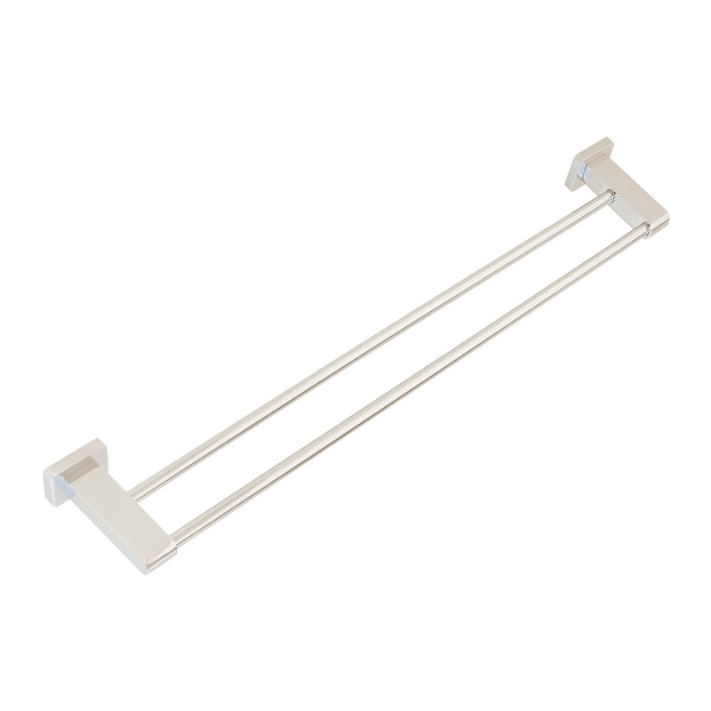 Eleganza Double Towel Bar, Polished Nickel
