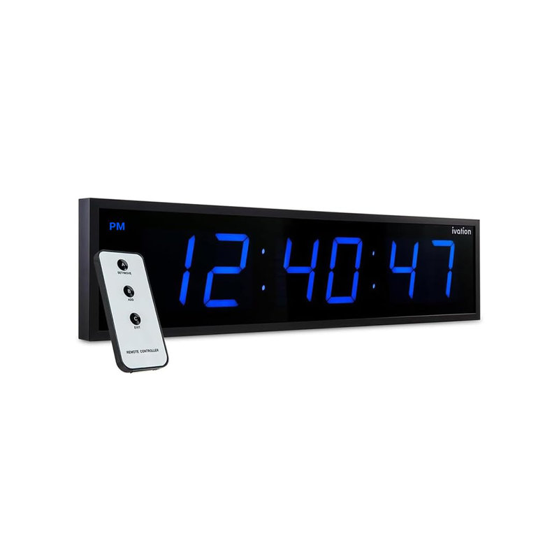 Wall Clock, Small, Blue/Black