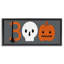 Cadre flottant Boo Halloween, typographie amusante, design par Sazerelli Designs-544620169-544620215