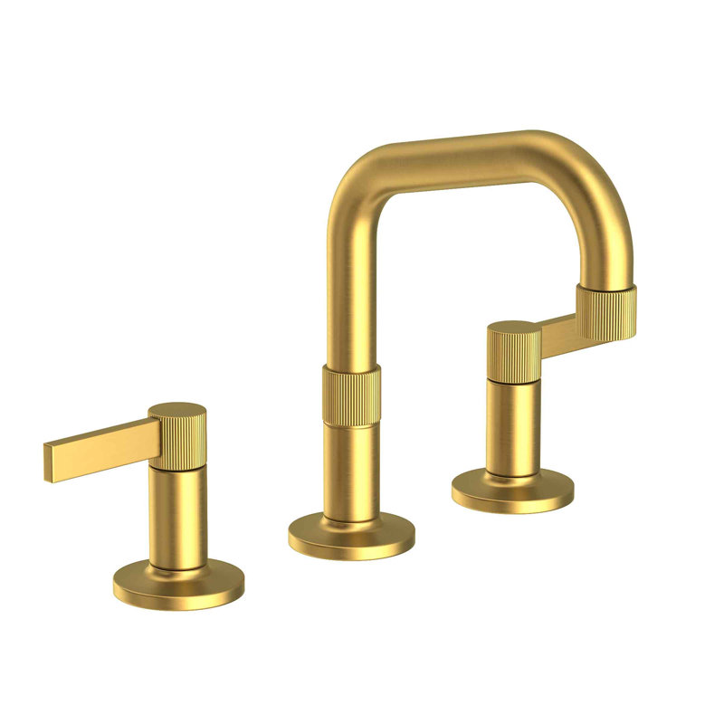 Pardees Widespread Bathroom Faucet with Drain Assembly, Satin Brass (PVD)