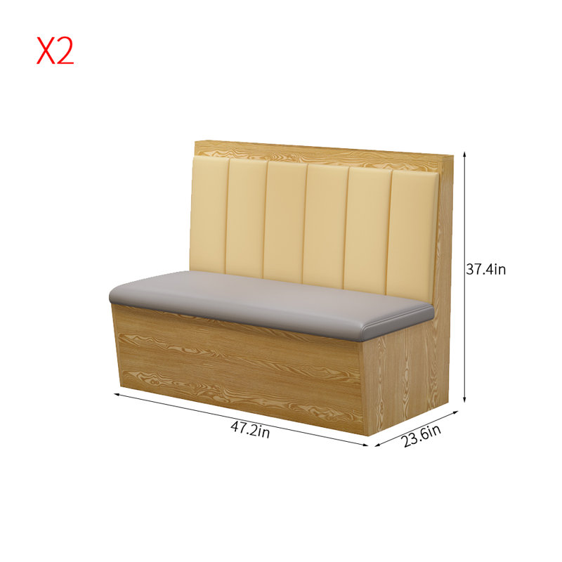Banc rembourré en similicuir Modern Modern