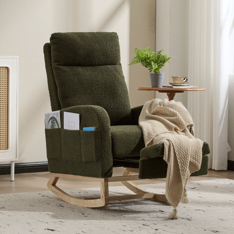 Chaise berçante Teddy, Vert