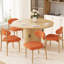 Modern Minimalist Dining Chair With Wood Legs, Mid-Century Accent Chair For Kitchen, Living Room, And Vanity-1442479503-1442479506