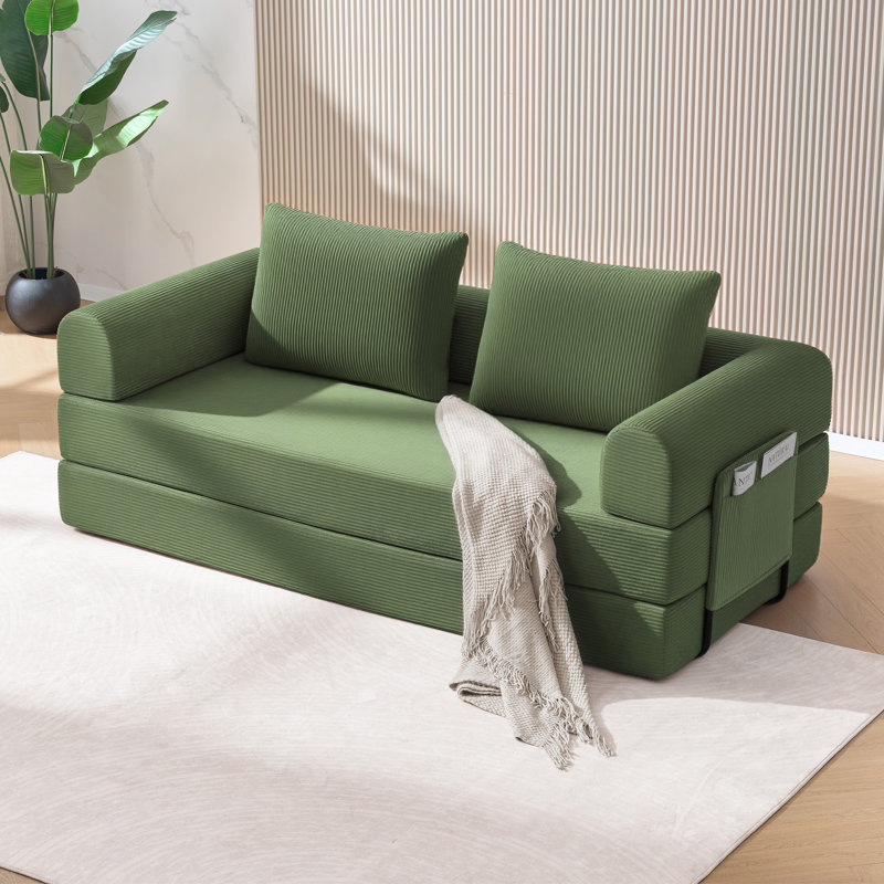 Canapé modulaire polyvalent pliable - Canapé modulaire modulaire pour le salon, la chambre à coucher et le studio, Vert