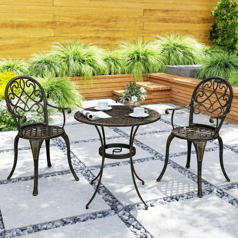 Patio Dining Set with, Bronze