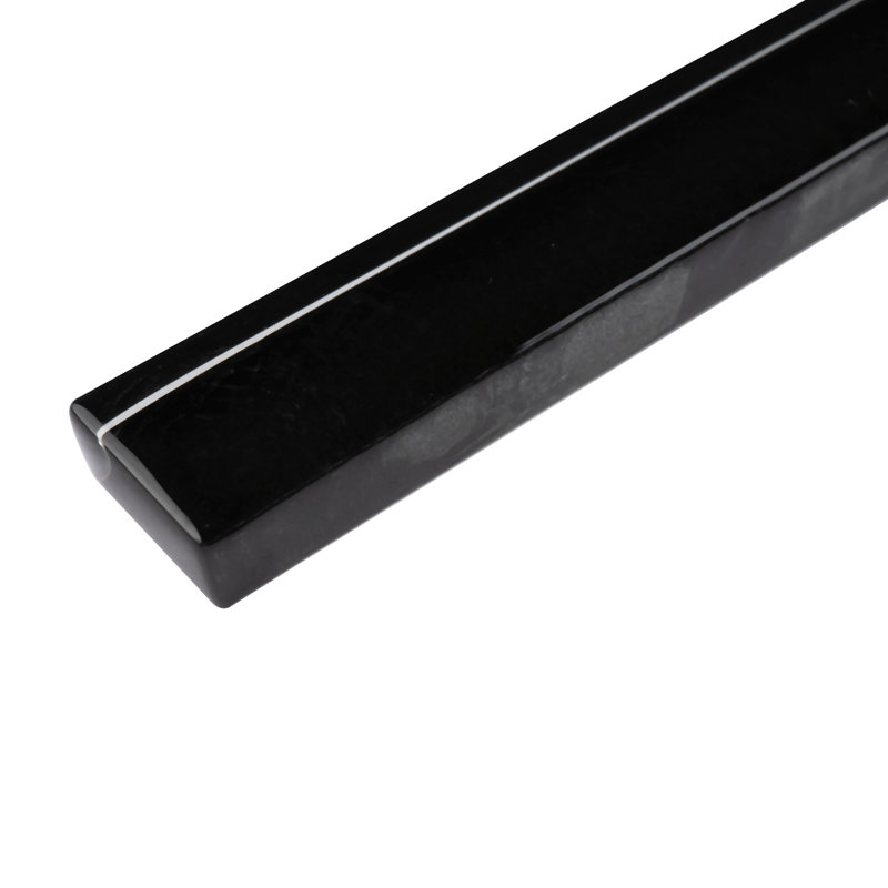 Carrelage en verre 12 "x 0,5", Noir