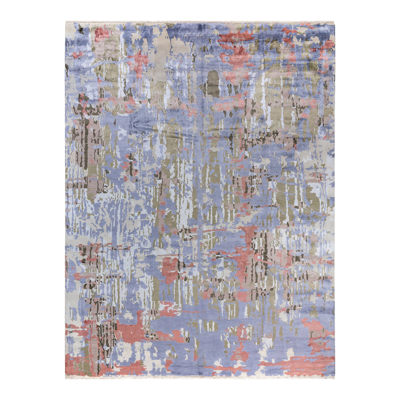 Overdyed One-of-a-Kind 9' 3" X 11' 10" Hand Knotted Area Rug