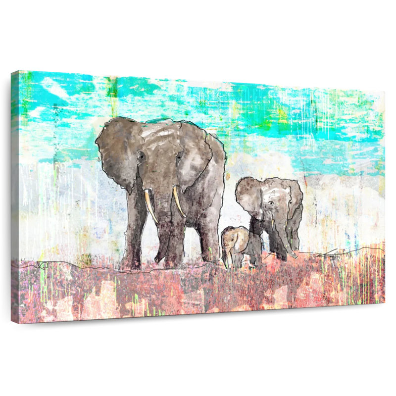 Voyage en famille d'éléphants Brampt
