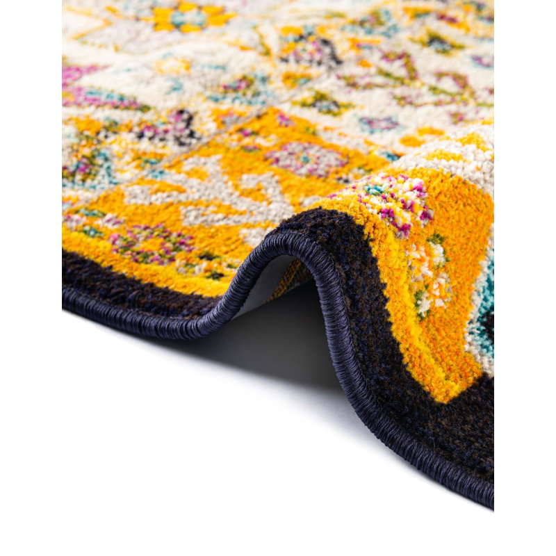 Tapis Brittany Brittany, Brown/Yellow, Round 5'3"