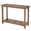 Console de canapé d'entrée en bois brun patiné Castleton
