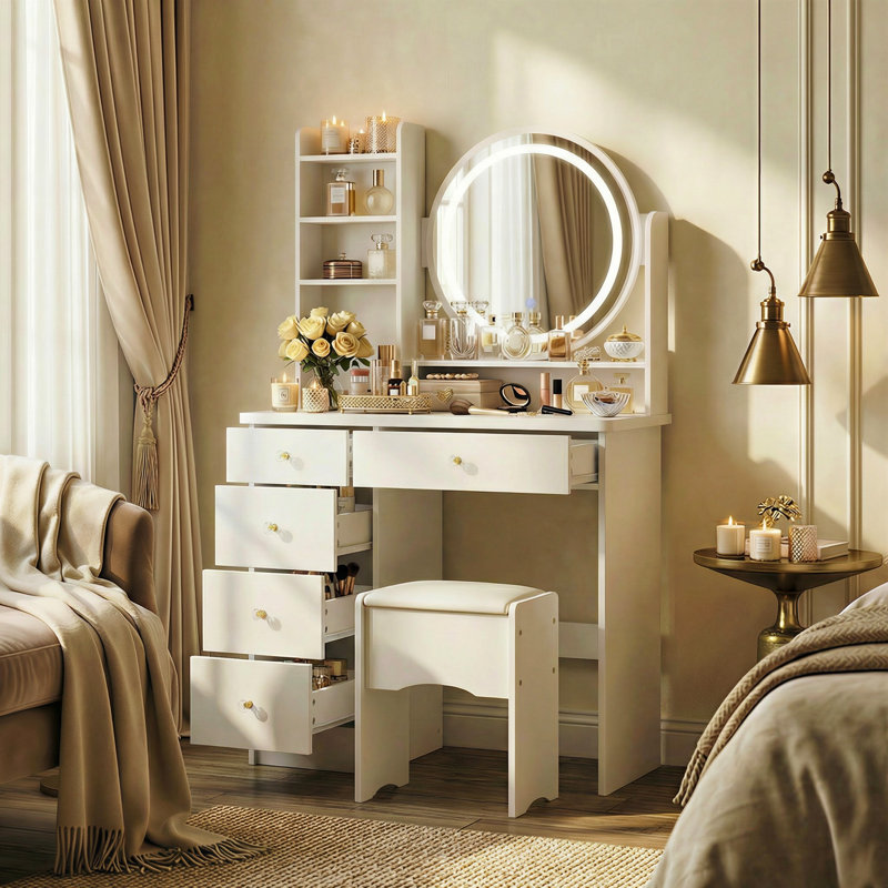 Hermanson Vanity, White