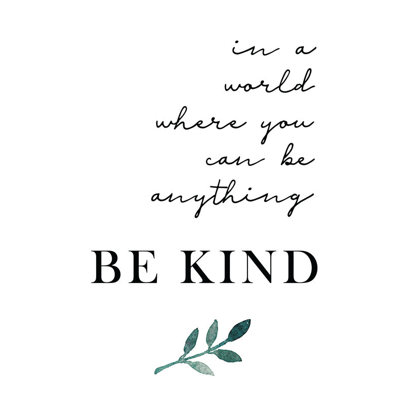Be Kind With Leaf - Wrapped Canvas Print, 46cm H x 30cm W x 3.8cm D