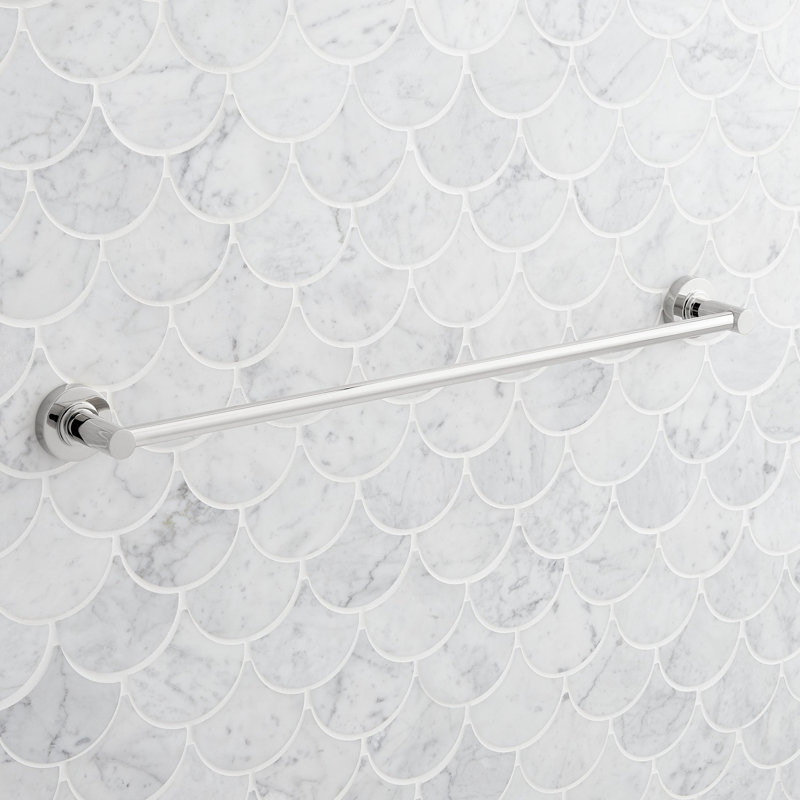 Lexia 24'' Wall Mounted Towel Bar, Chrome, 2.19" H x 26" L x 3" D