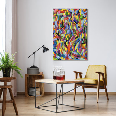 "Rules Of The Rainbow I", impression sur panneau en verre trempé flottant sans cadre