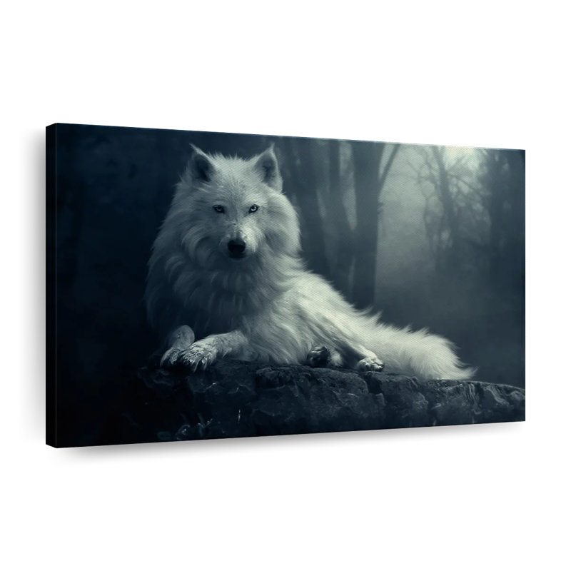 Simple Wolf - reproduction sur toile tendue, H 30 po x l 45 po x P 1,25 po